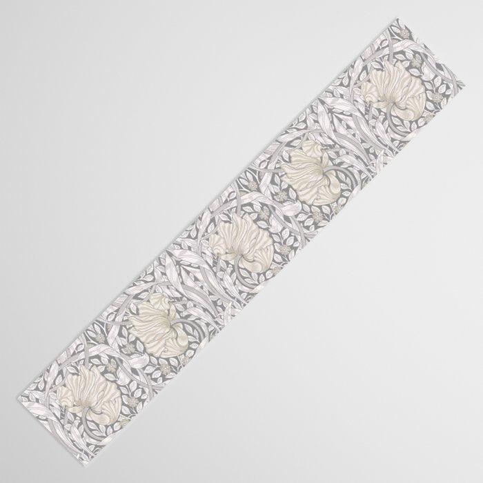 William Morris Vintage Pimpernel Linen Cloud Grey Table Runner Gallery Image 3