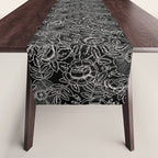 Gothic Rose in Black and White Table Runner Gallery Image 1