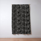 Gothic Rose in Black and White Window Curtain Gallery Image 3