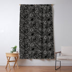 Gothic Rose in Black and White Window Curtain Gallery Image 5