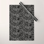 Gothic Rose in Black and White Wrapping Paper Gallery Image 1