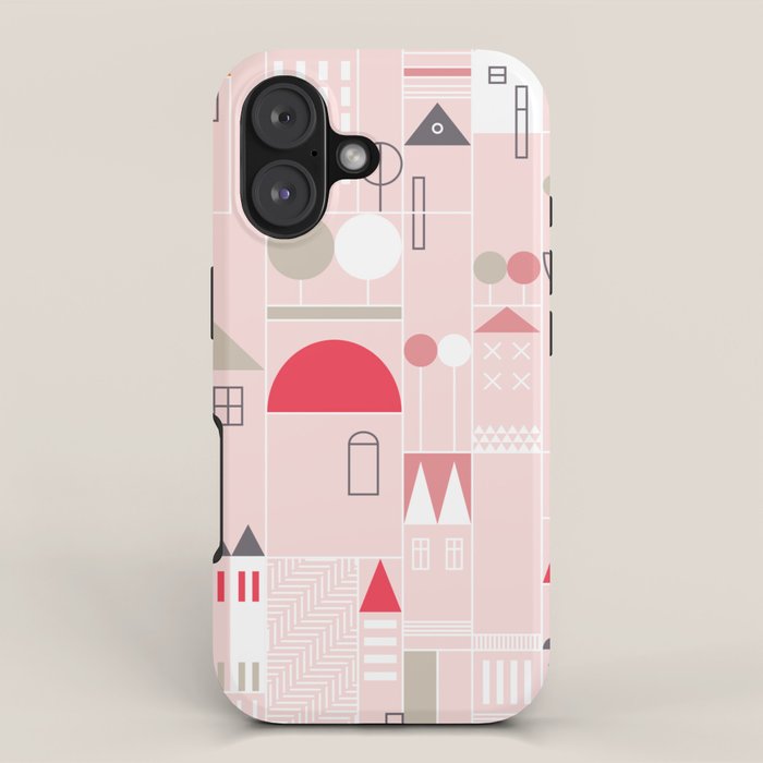 City life blocks pearl pink iPhone Case Gallery Image 1