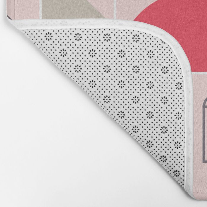 City life blocks pearl pink Bath Mat Gallery Image 2