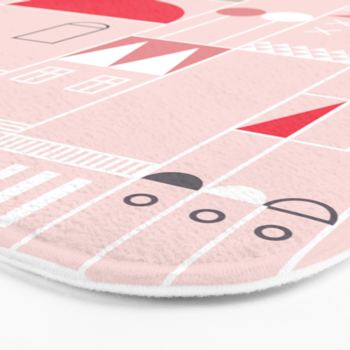 City life blocks pearl pink Bath Mat Gallery Image 3