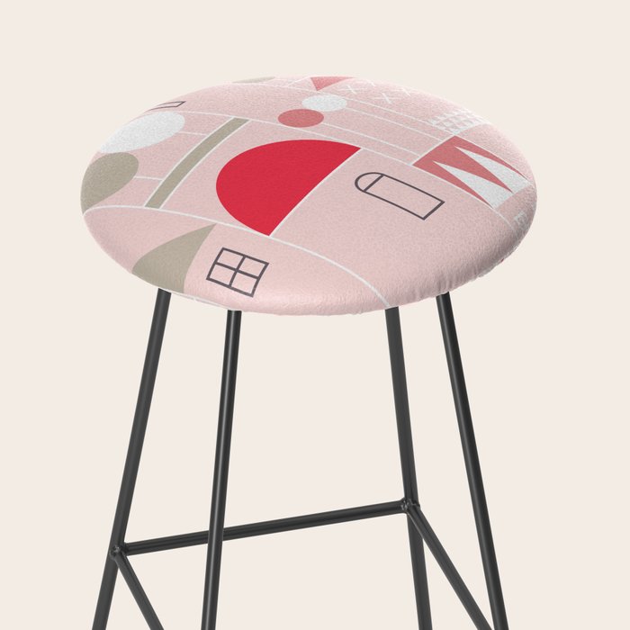 City life blocks pearl pink Stool Gallery Image 2