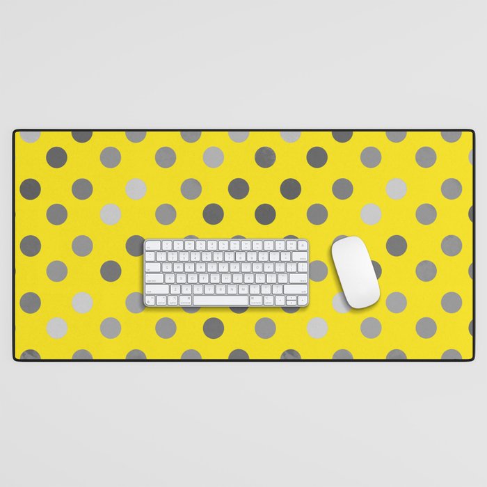 Polka Proton Yellow Desk Mat Gallery Image 1