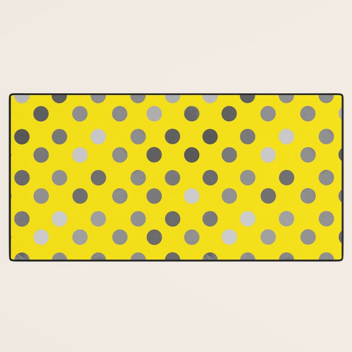 Polka Proton Yellow Desk Mat Gallery Image 3