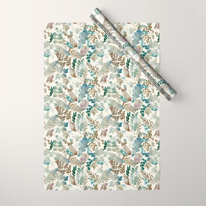 Autumn Botanical Bliss  Wrapping Paper Gallery Image 1