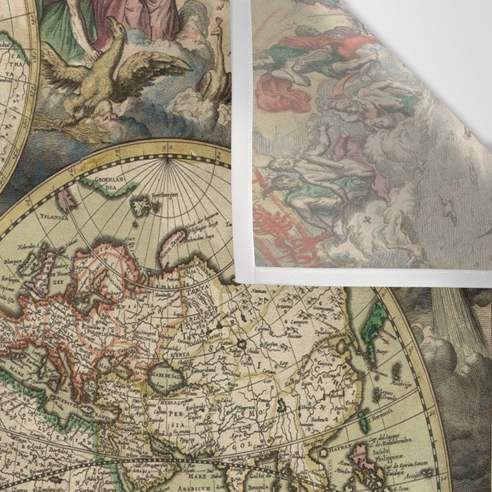 Vintage Map of the world Wall Tapestry Gallery Image 3