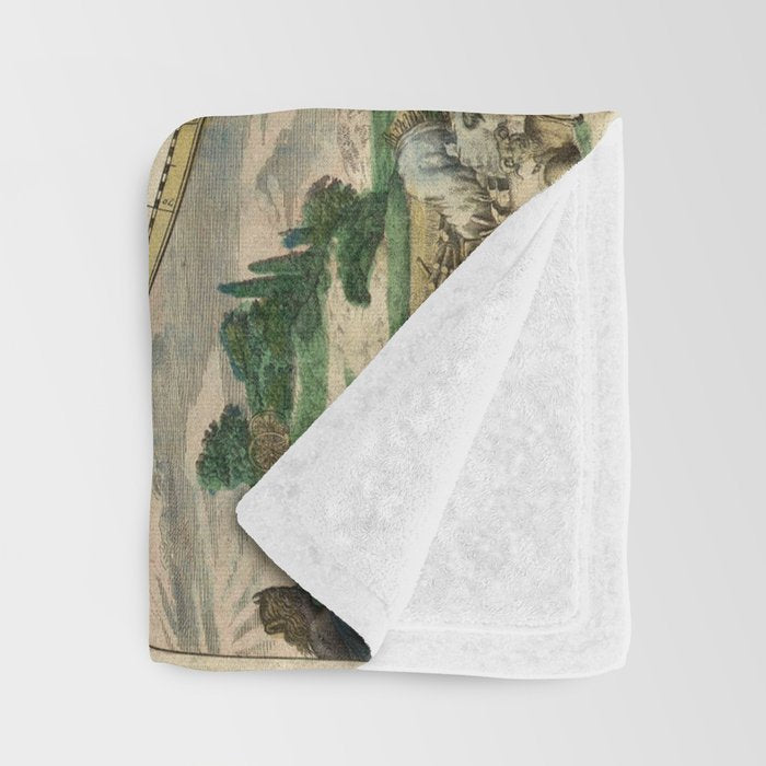 Vintage Map of the world Throw Blanket Gallery Image 3
