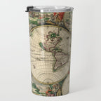 Vintage Map of the world Travel Mug Gallery Image 3