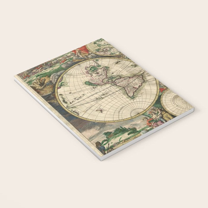 Vintage Map of the world Notebook Gallery Image 3