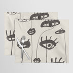 Abstract line art eyes 2 Placemat Gallery Image 1