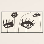 Abstract line art eyes 2 Desk Mat Gallery Image 3