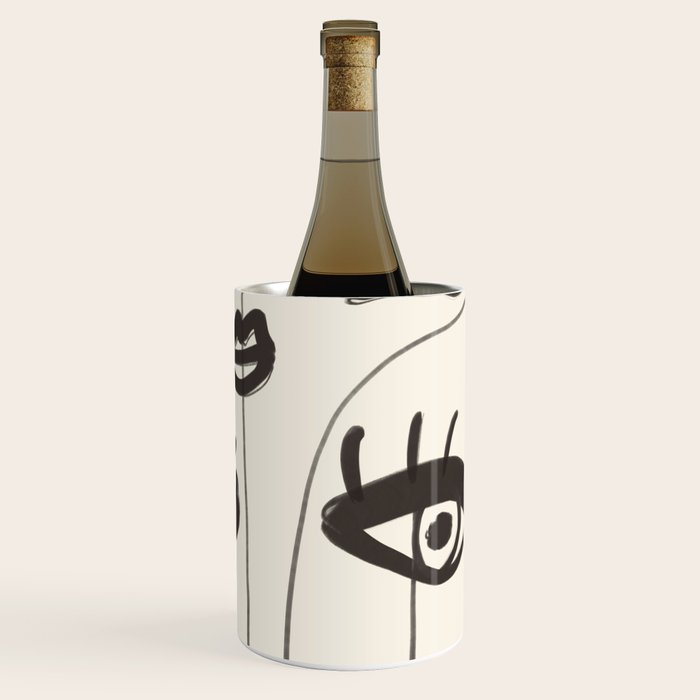 Abstract line art eyes 2 Wine Chiller Gallery Image 1