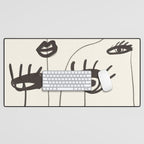 Abstract line art eyes 2 Desk Mat Gallery Image 1