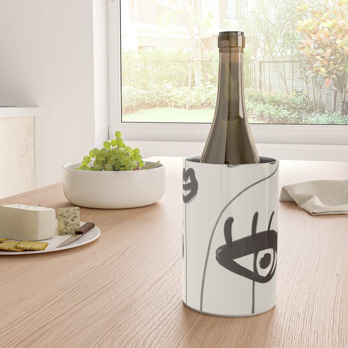 Abstract line art eyes 2 Wine Chiller Gallery Image 4
