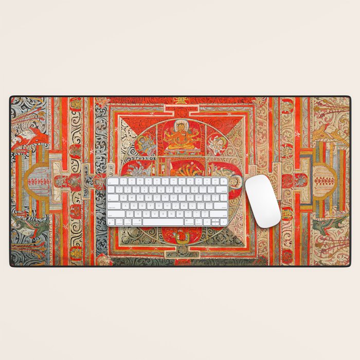 Tibetan Buddhist Mandala Manjuvajra 43 Deities Desk Mat Gallery Image 1