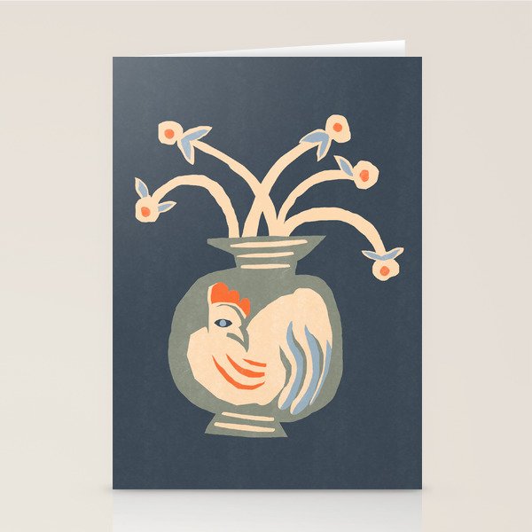 Rooster vase Stationery Card Gallery Image 2