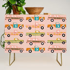 Retro Roads - Pink Palette Credenza Gallery Image 1