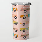 Retro Roads - Pink Palette Travel Mug Gallery Image 2