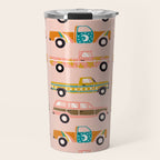 Retro Roads - Pink Palette Travel Mug Gallery Image 1