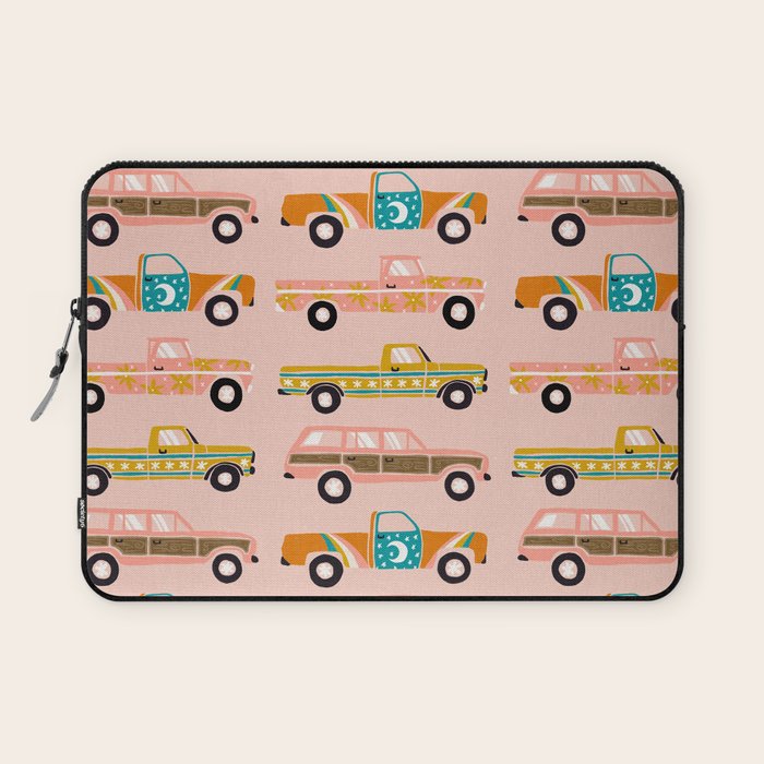 Retro Roads - Pink Palette Laptop Sleeve Gallery Image 1