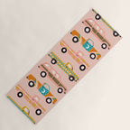 Retro Roads - Pink Palette Yoga Mat Gallery Image 1