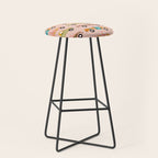 Retro Roads - Pink Palette Stool Gallery Image 1