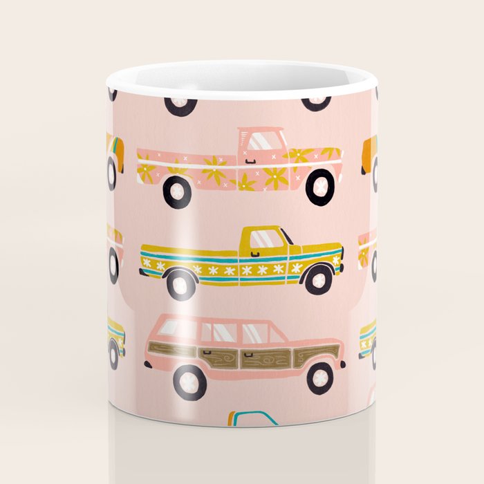 Retro Roads - Pink Palette Coffee Mug Gallery Image 4