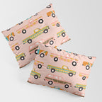 Retro Roads - Pink Palette Pillow Sham Gallery Image 3