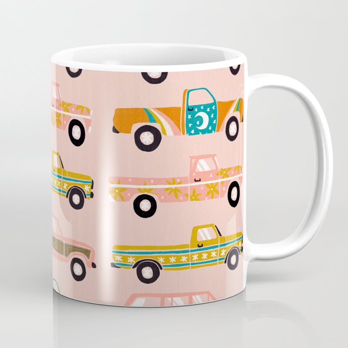 Retro Roads - Pink Palette Coffee Mug Gallery Image 1