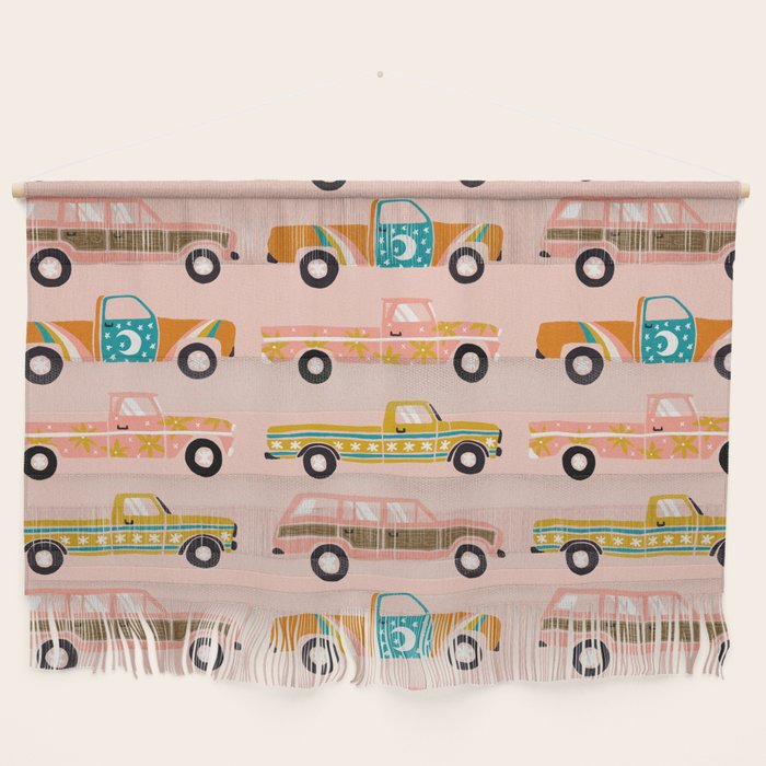Retro Roads - Pink Palette Wall Hanging Gallery Image 1