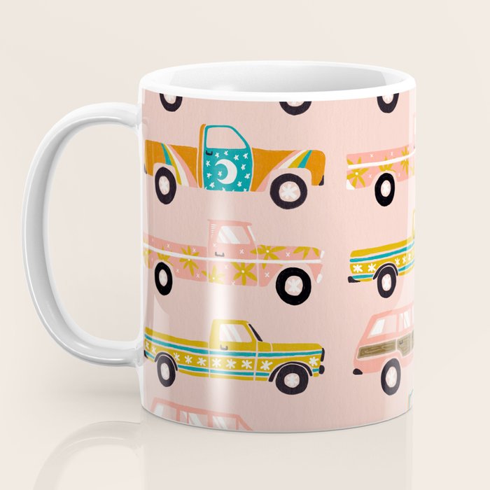 Retro Roads - Pink Palette Coffee Mug Gallery Image 3