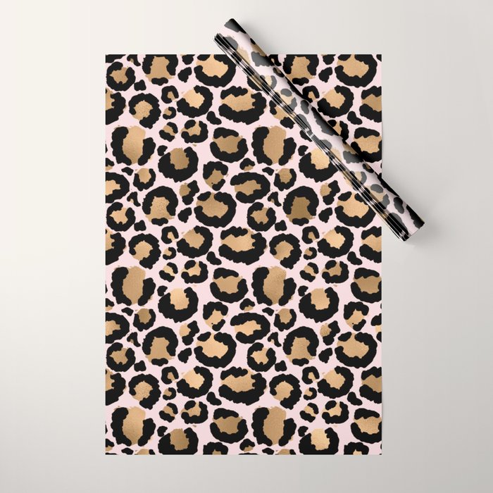 Animal print - pink copper Wrapping Paper Gallery Image 1