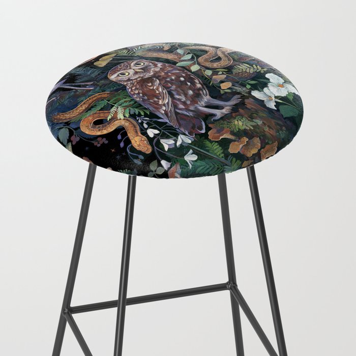 Owl and Snakes Mushroom forest Stool Gallery Image 2