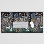 Owl and Snakes Mushroom forest Desk Mat Gallery Image 1