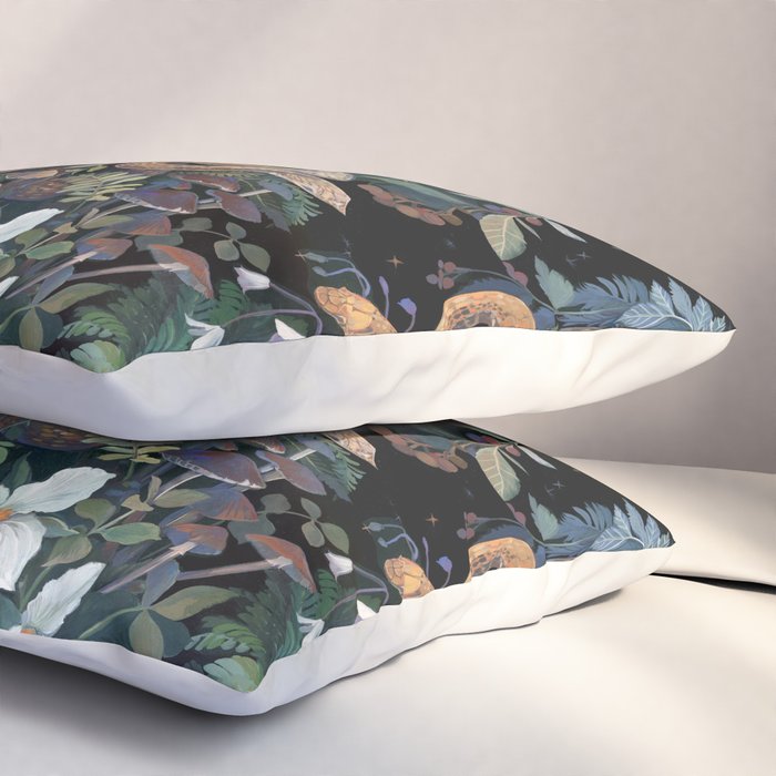 Owl and Snakes Mushroom forest Pillow Sham Gallery Image 3