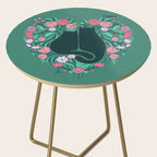 I Heart Cats and Flowers (in Green) Side Table Gallery Image 2