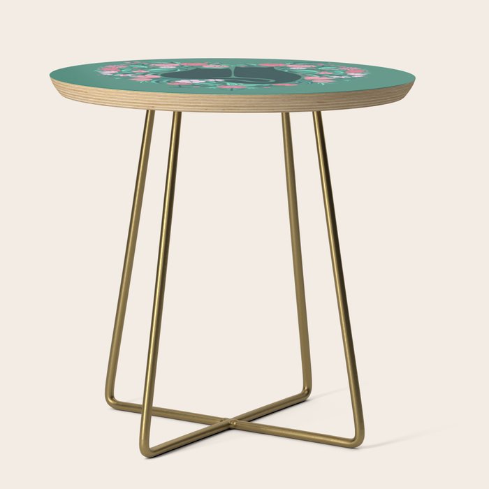 I Heart Cats and Flowers (in Green) Side Table Gallery Image 1