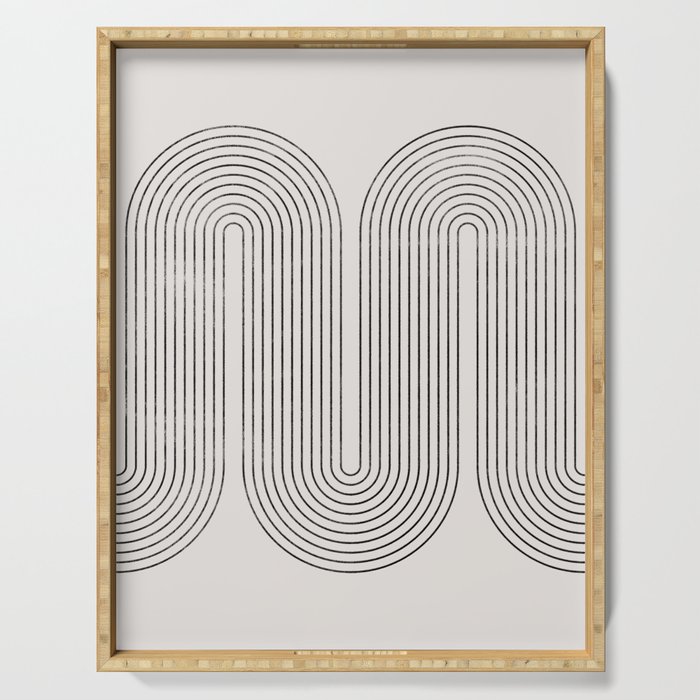 Mid-Century Modern No.28 - Woodblock Print Serving Tray Gallery Image 1