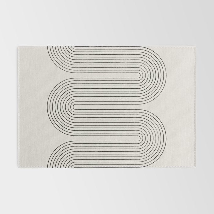 Mid-Century Modern No.28 - Woodblock Print Rug Gallery Image 2