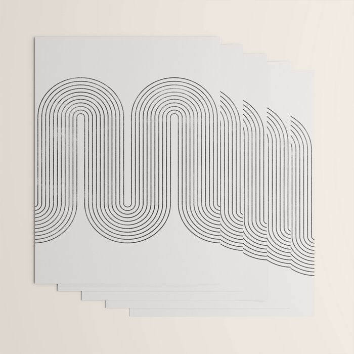 Mid-Century Modern No.28 - Woodblock Print Wrapping Paper Gallery Image 3