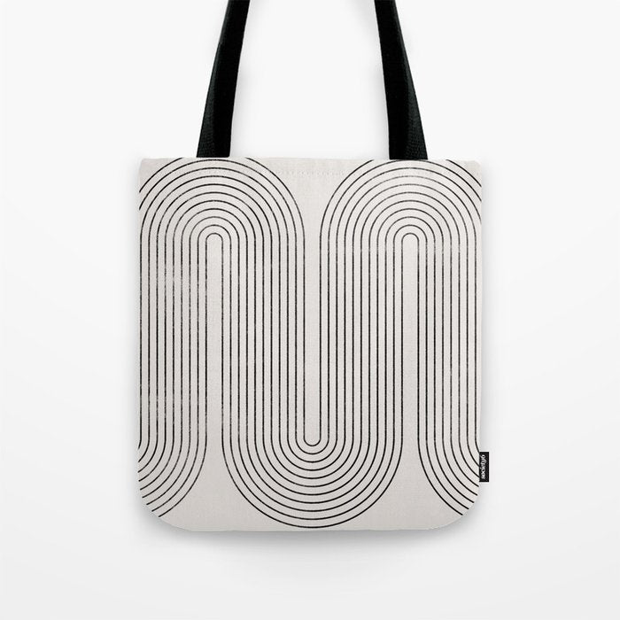 Mid-Century Modern No.28 - Woodblock Print Tote Bag Gallery Image 1