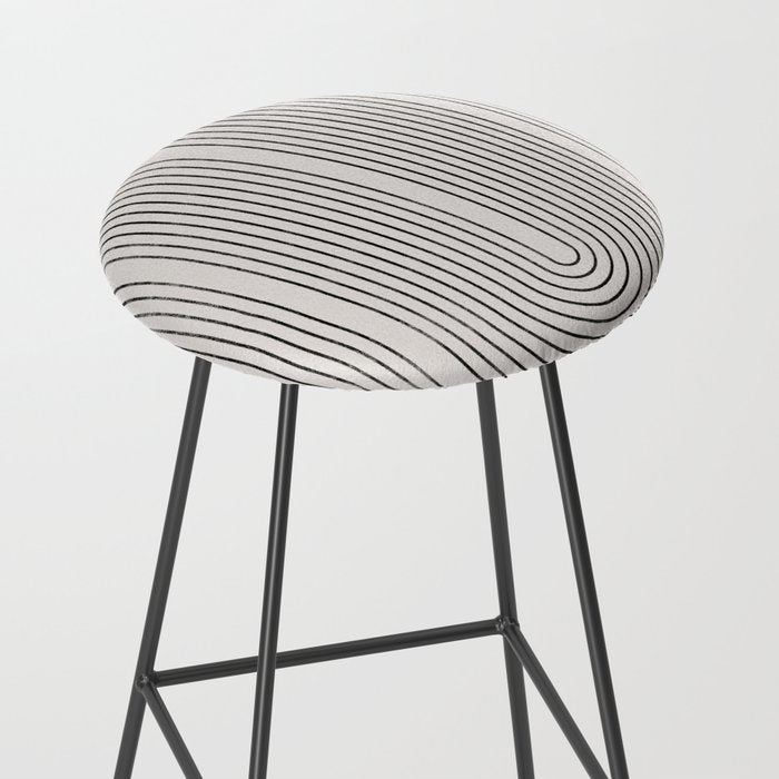 Mid-Century Modern No.28 - Woodblock Print Stool Gallery Image 2