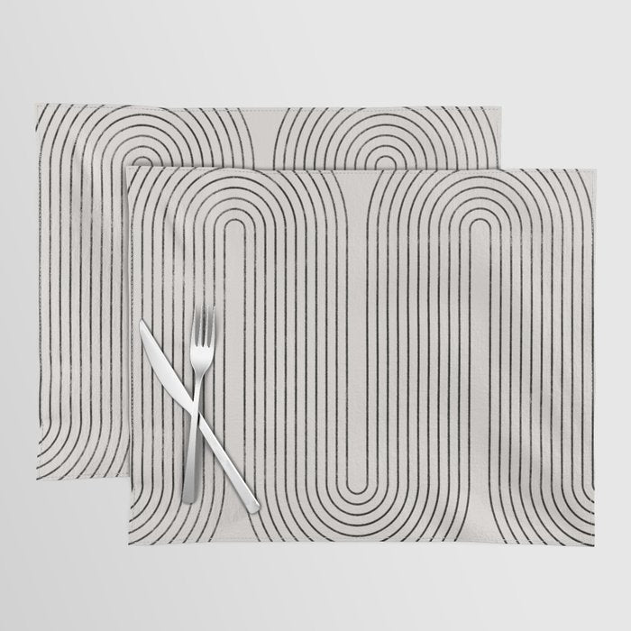 Mid-Century Modern No.28 - Woodblock Print Placemat Gallery Image 1