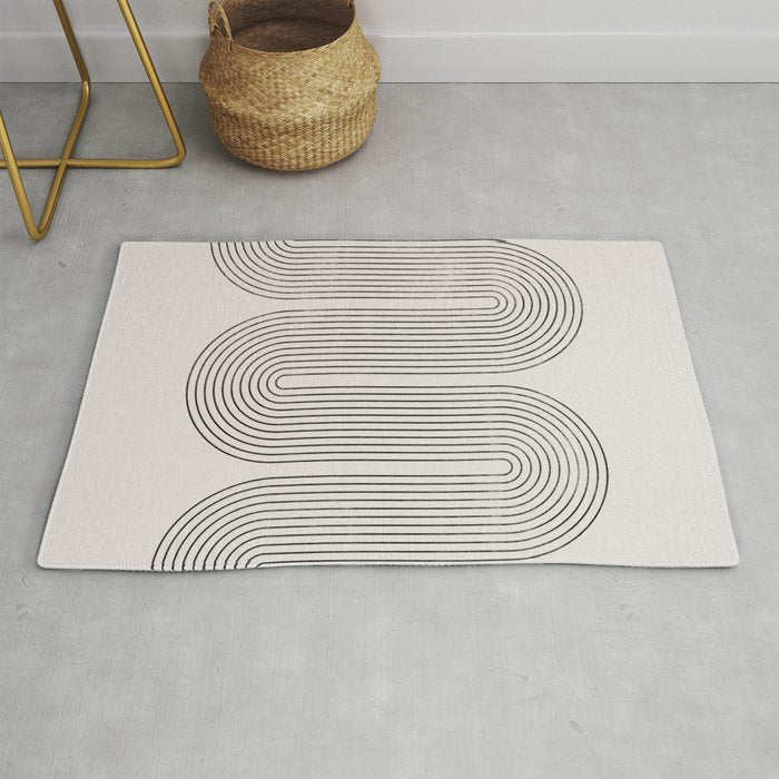 Mid-Century Modern No.28 - Woodblock Print Rug Gallery Image 1
