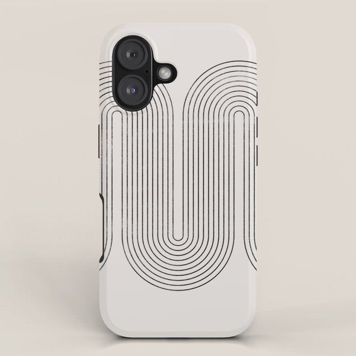 Mid-Century Modern No.28 - Woodblock Print iPhone Case Gallery Image 1
