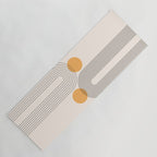Mid Century Modern Geometric 70 (Rainbow and Sun Abstraction) Yoga Mat Gallery Image 1