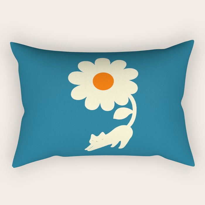 Cat and Plant 67 Rectangular Pillow Gallery Image 2